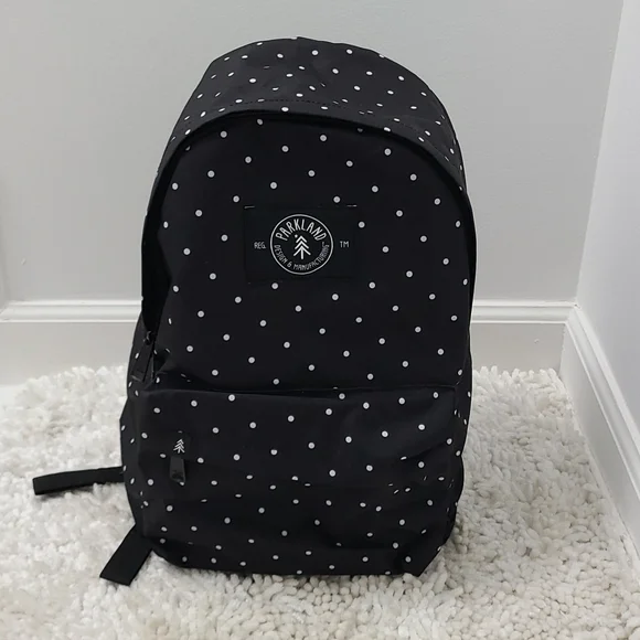 NWT Parkland Franco Polka Dots Black Backpack - Picture 4 of 6
